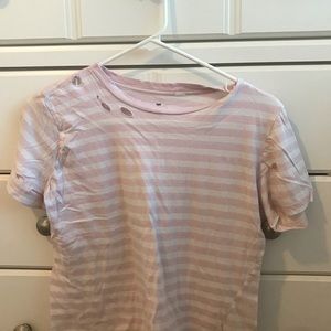 Pacsun pink stripe T